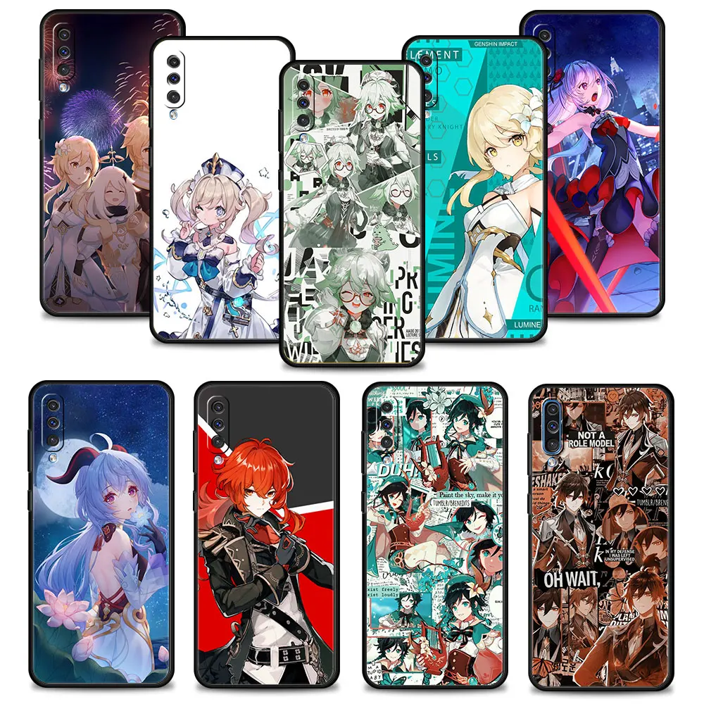 

Phone Funda Genshin Impact Hard PC For Samsung Galaxy A10 A30 A40 A10s Note 20 Ultra 10 A70 A50 A20s A20e A42 5G Fundas Thin
