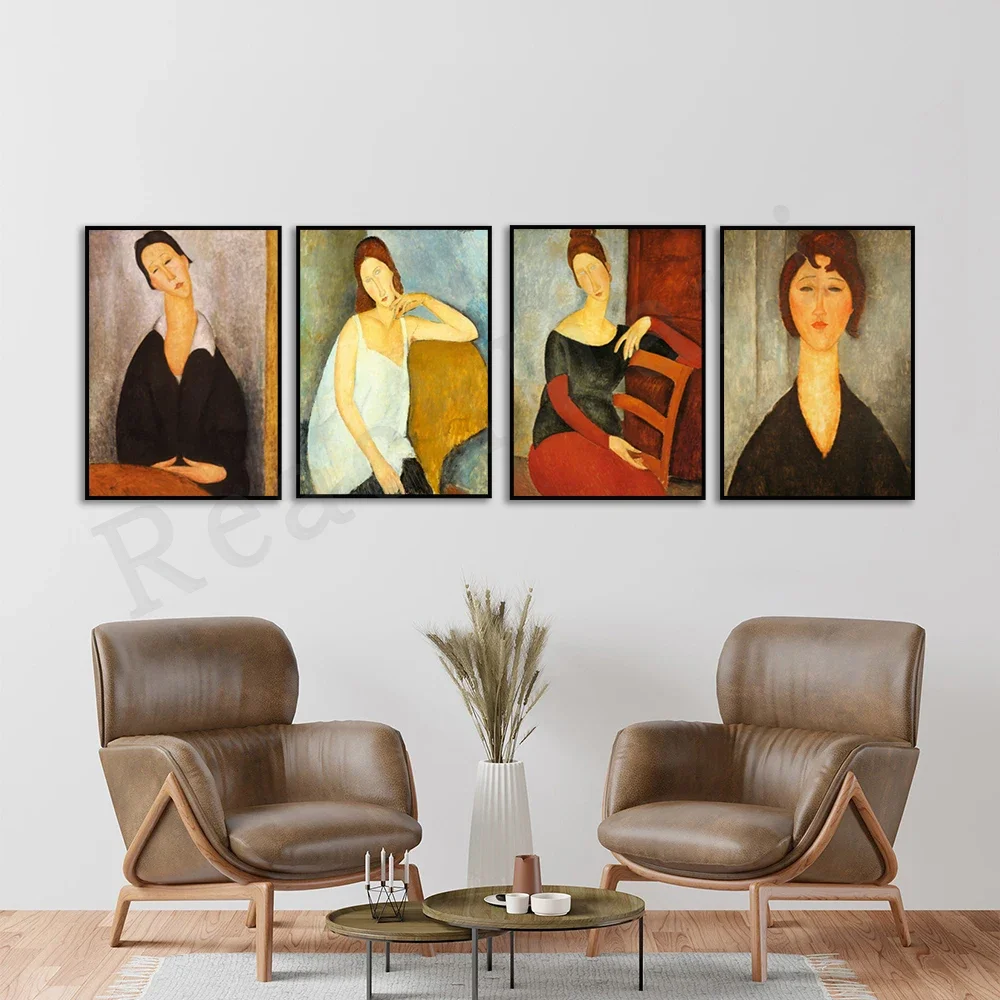 Минималистичная современная портретная картина декоративный постер Amedeo Modigliani