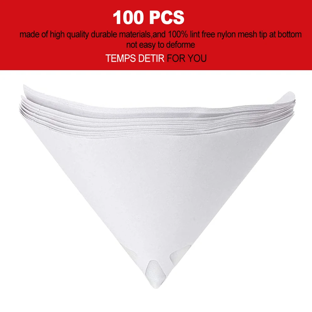 

50/100/200 Шт. Конусных Фильтров Из Микропапиры Для Краскопульта - Одноразовый Очистительный Фильтр-конус Для Покраски Автомо...