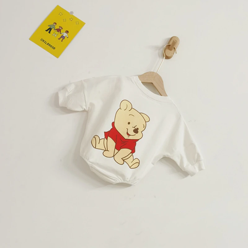 

0-2 Years Old Spring and Autumn New Baby Costume Cartoon Characters Winnie The Pooh Shape Long-sleeved Cotton Material Clothes