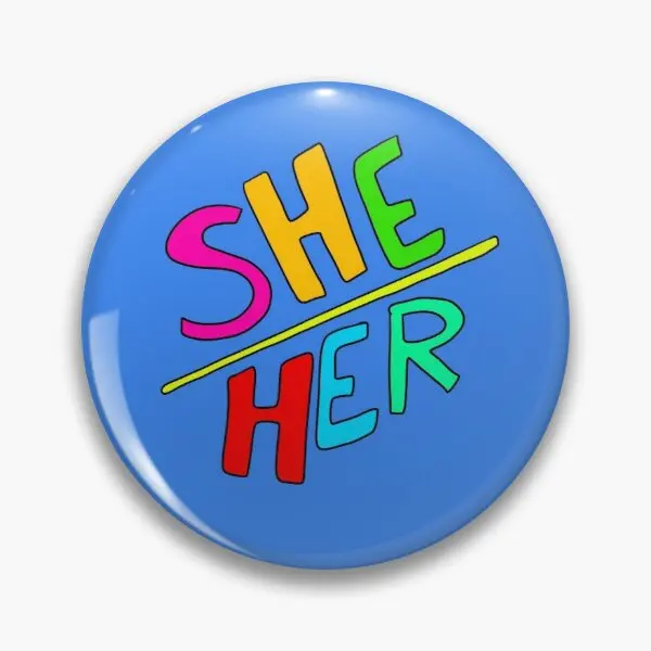 

Мягкая Металлическая Булавка She Her Pronoun с индивидуальным дизайном для одежды