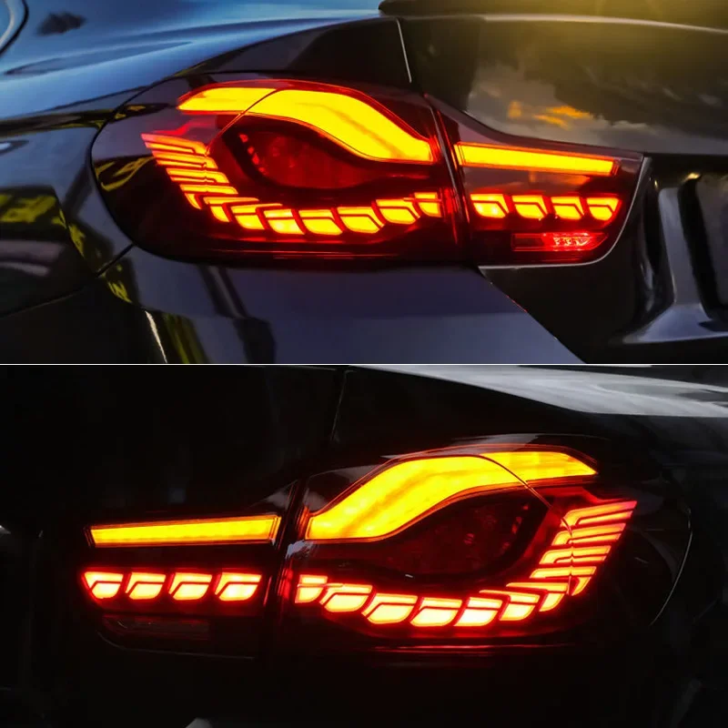 Фото Автомобильный светодиодный задний фонарь для BMW M4 F32 F33 F36 F82 F83 4 серии задний фонарь DRL + динамический указатель поворота + задний ход + светодиод тормоза №4