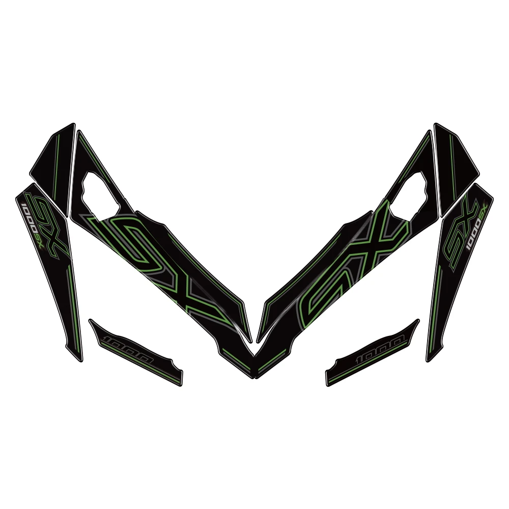 

Для KAWASAKI Ninja 1000sx 2020 2021 2022 2023 2024 2025 мотоциклетный 3D гелевый обтекатель, защита от краски, наклейка, набор наклеек