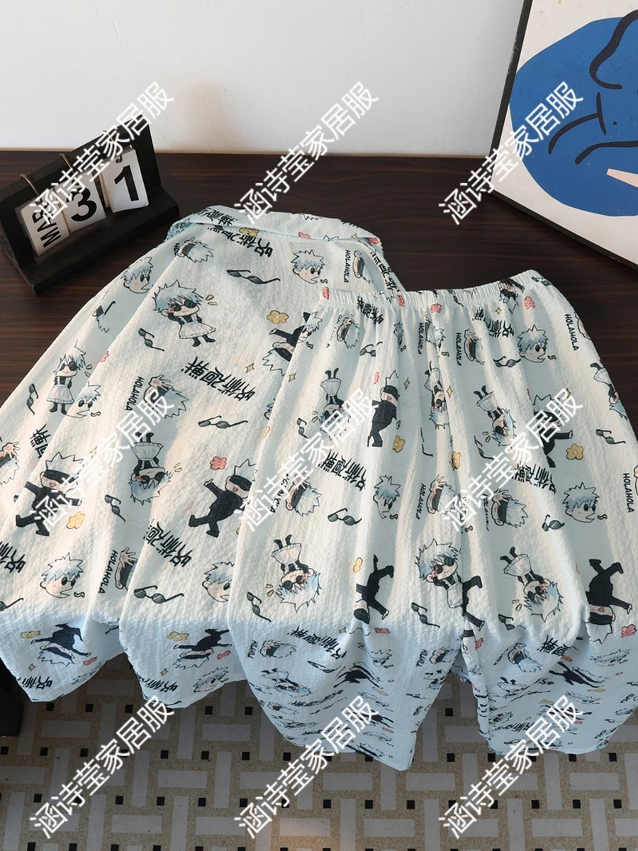 Одежда для отдыха Jujutsu Kaisen Satoru Gojo Косплей Мультфильм Аниме Пижамы Халат Emboitement