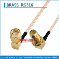 1x pcs rp smk pr sma male right angle to rp sma female 90 degree o ring bulkhead mount nut pigtail jumper rg316 extend cable