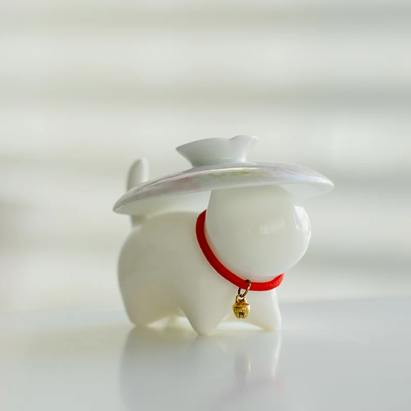 Бутик овечья полная Нефритовая керамическая кошачья чайная труба для домашнего