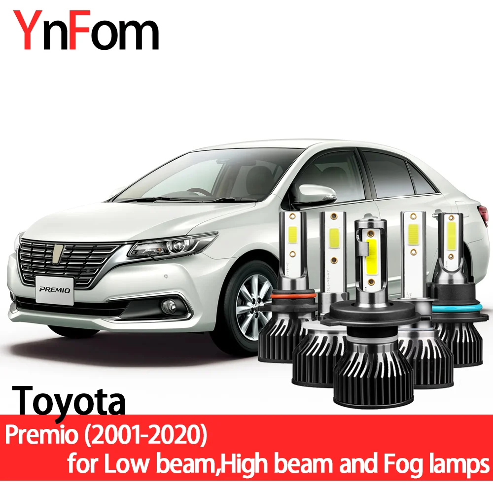 

Комплект светодиодных фар YNFOM для Toyota Premio T240 T260 2001-2020, ближний свет, дальний свет, противотуманные фары, автомобильные аксессуары, лампы для а...