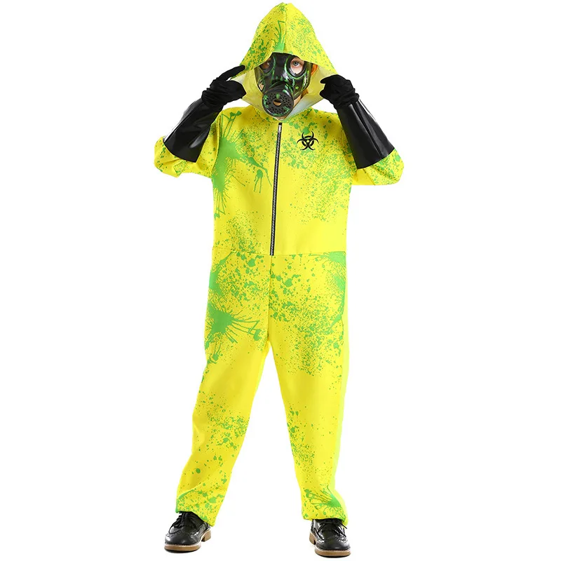 

Halloween Cosplay Costume Nuclear Radiation Kids Mutant Zombies Waste Handlers Biochemical Weapons Infected Scary Jumpsuit