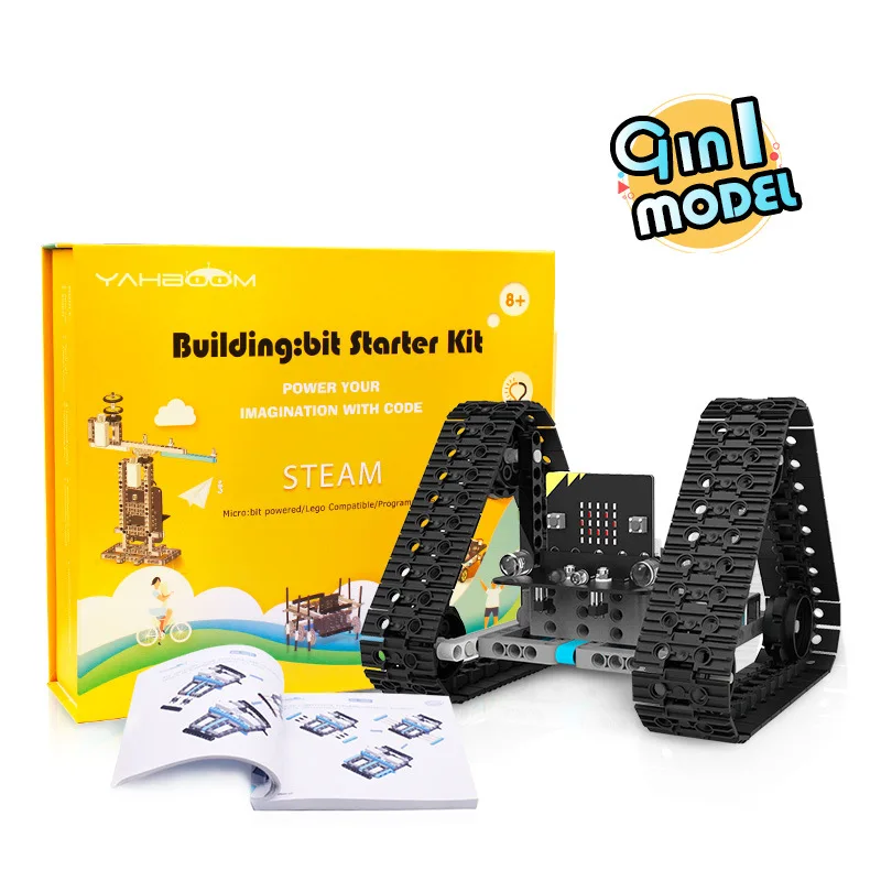 

Робот Microbit V2 9 в 1, электронный набор «сделай сам», строительный блок, высокотехнологичные Развивающие игрушки для детей, подарки с дистанцио...