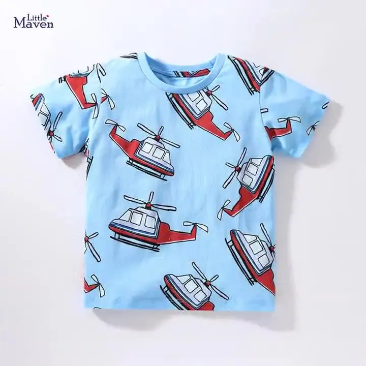 

Футболка для мальчиков Little maven, летняя женская футболка, повседневные рубашки для маленьких мальчиков 5 лет, топы для маленьких мальчиков, фу...