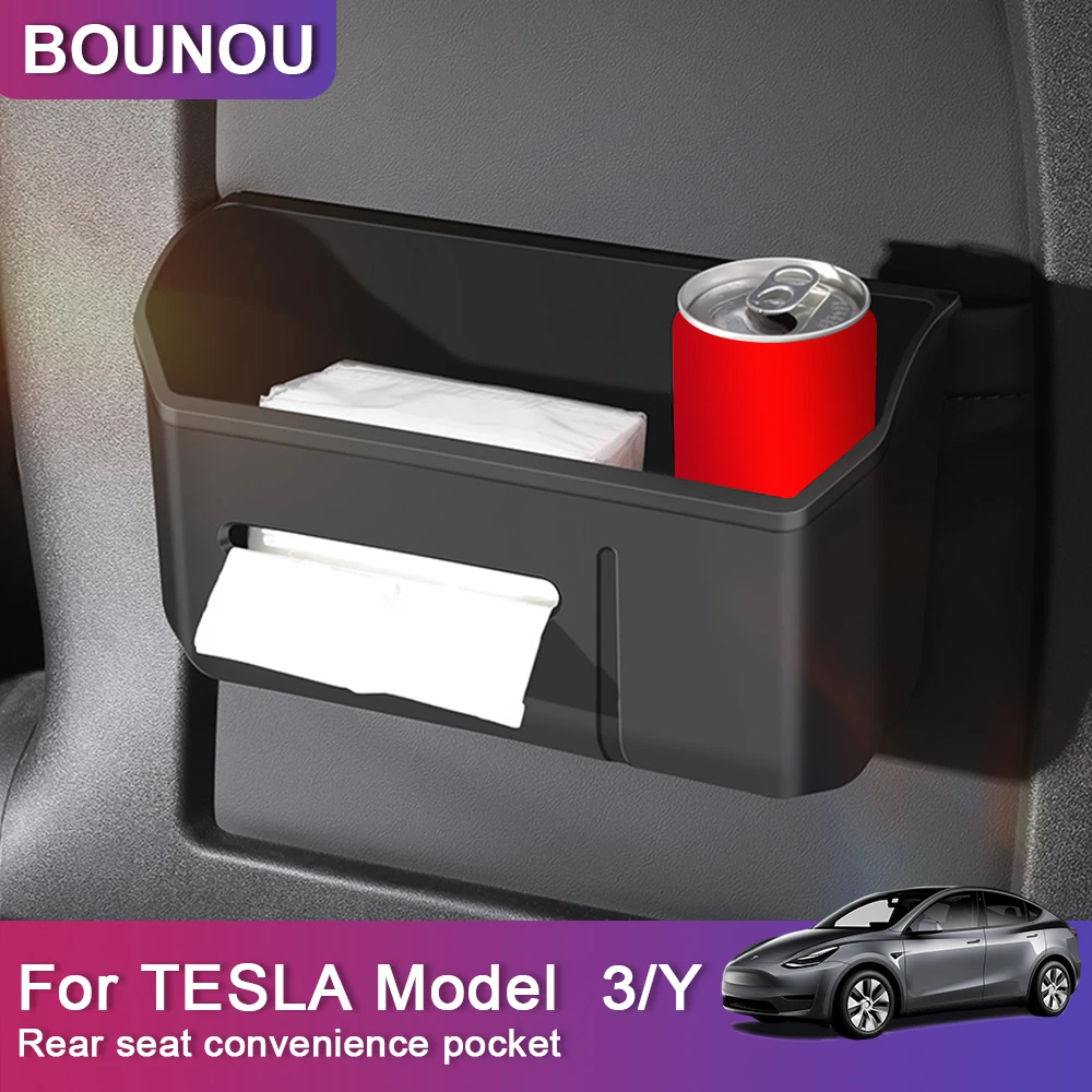 

Для Tesla Model 3 Y X, заднее сиденье, рюкзак, водонепроницаемая мусорная корзина, заднее сиденье, подвесная коробка, аксессуары для интерьера авто...