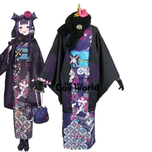 

Английский виртуальный YouTuber VTuber Hololive Ninomae inзай новый год кимоно наряды Аниме косплей костюмы