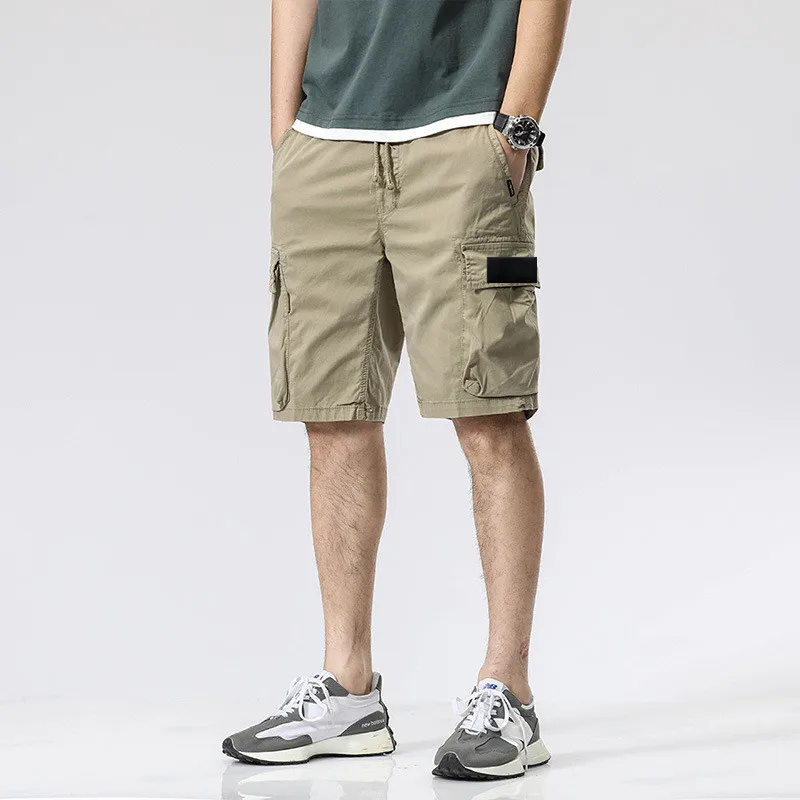 

Military Outdoors Classic Compass Armband Embroidered Men Shorts Pants Casual Loose Cargo Shorts Man Pants New Multiple Pockets