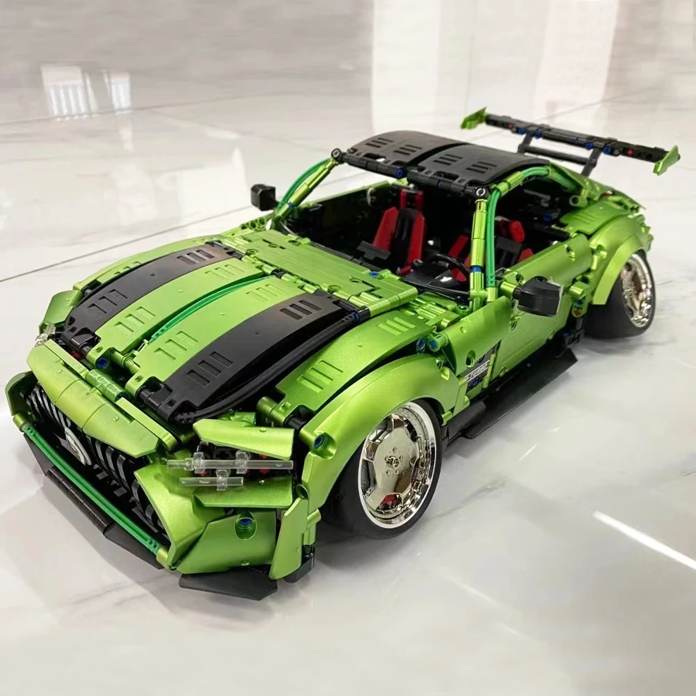 T5019 MOC Гальваническое зеленое AMG GT 2878 шт. модель супер автомобиля строительные