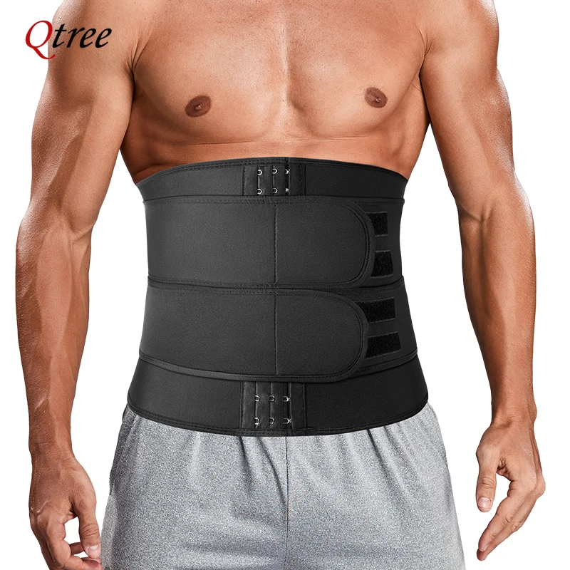 

Men Waist Trainer Slimming Belt Weight Loss Fitness Neoprene Fat Burner Sweat Trimmer Sauna Slimmer Belly Girdle Workout Shaper