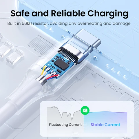 Кабель UGREEN USB C для iPhone 15 Samsung S23 Xiaomi 11 Pro, зарядный USB-кабель для передачи данных, кабель для быстрой зарядки, 3 А