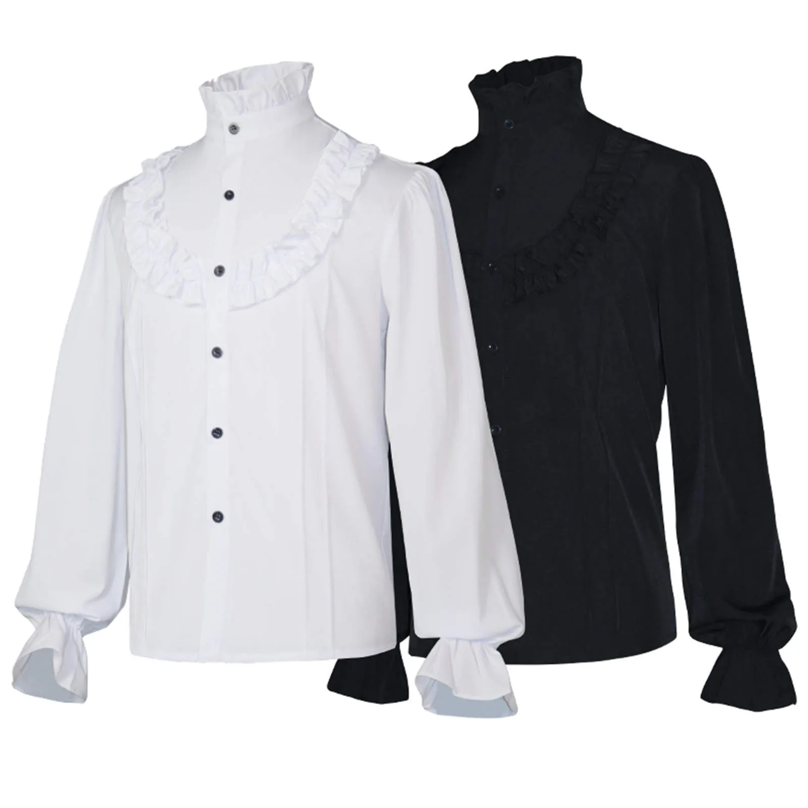 Новинка рубашка средневековой эпохи Возрождения топы для взрослых Мужской