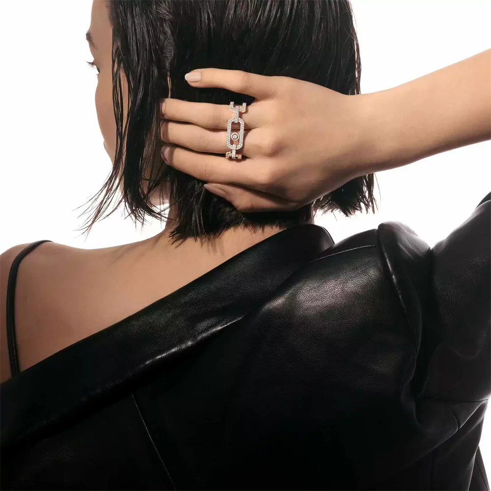 Модное кольцо на два пальца авангардный индивидуальный дизайн ювелирные изделия