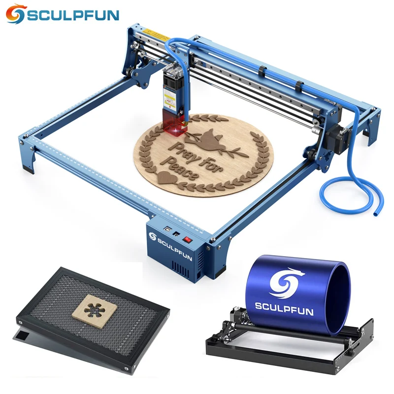 Лазерный гравер с ЧПУ SCULPFUN S10 10 Вт Высокоплотный лазерный защита глаз лазерная