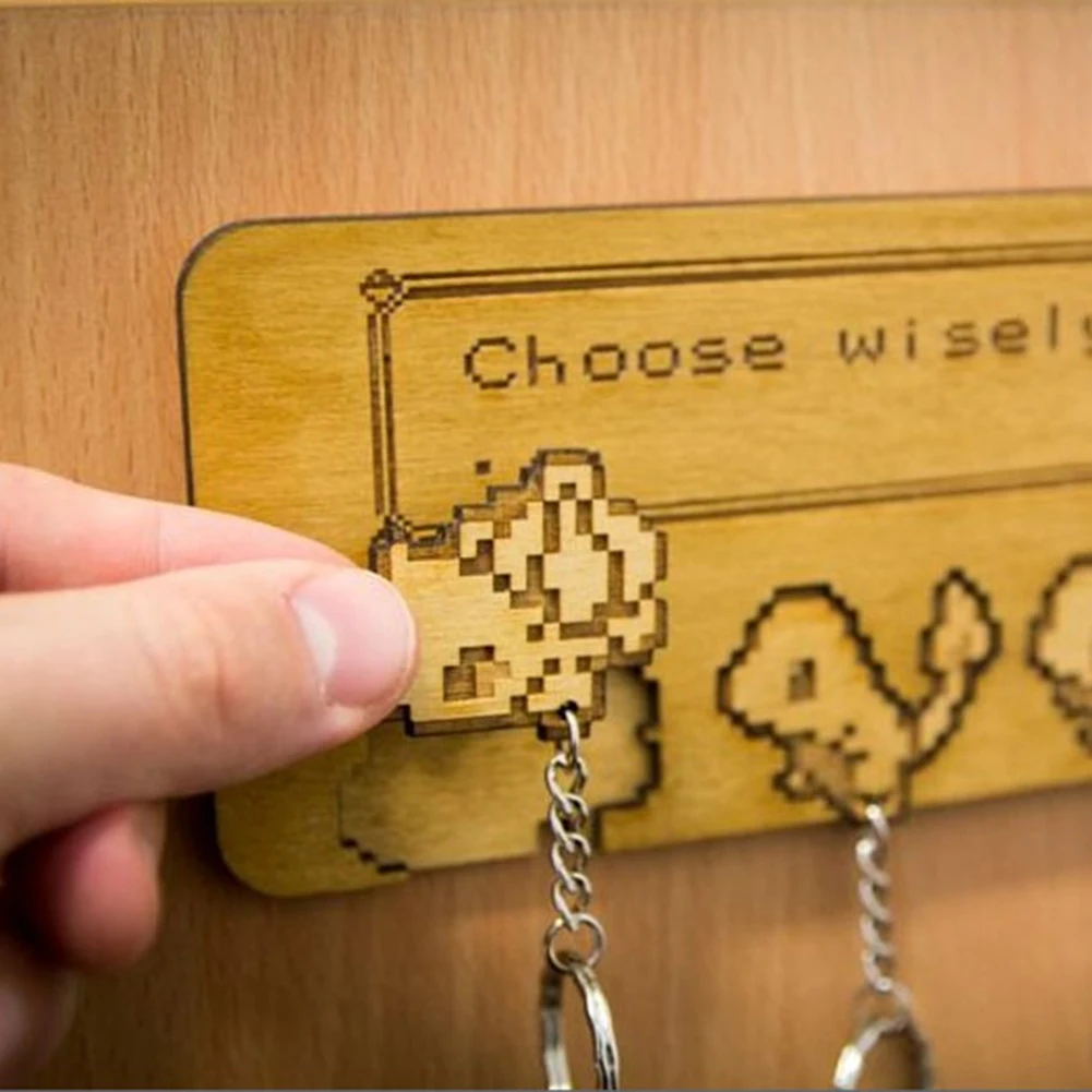 

Wooden Key Holder Strong Key Ring Rack Wall Mount Key Hanger Rack Home Wall Decoraction Key Storage Holder Home Organization