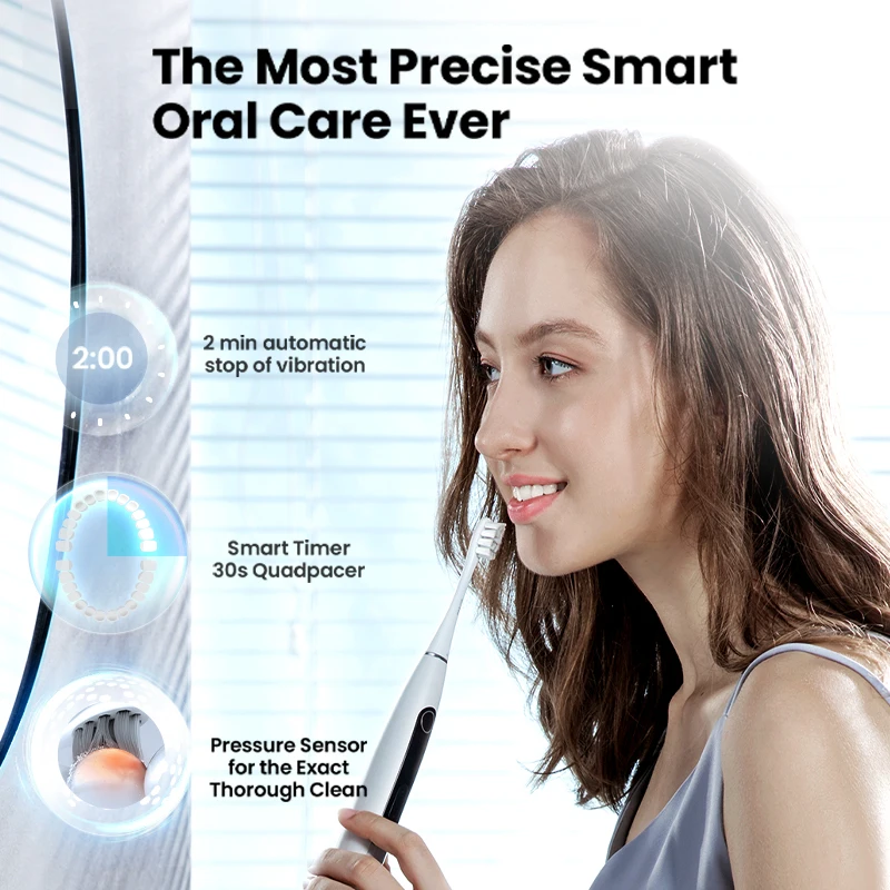 Oclean X10 Smart Sonic Electrical Toothbrushes Kit Rechargeable Automatic Ultrasonic Teethbrush Set Ultrasound Dental Whitening enlarge