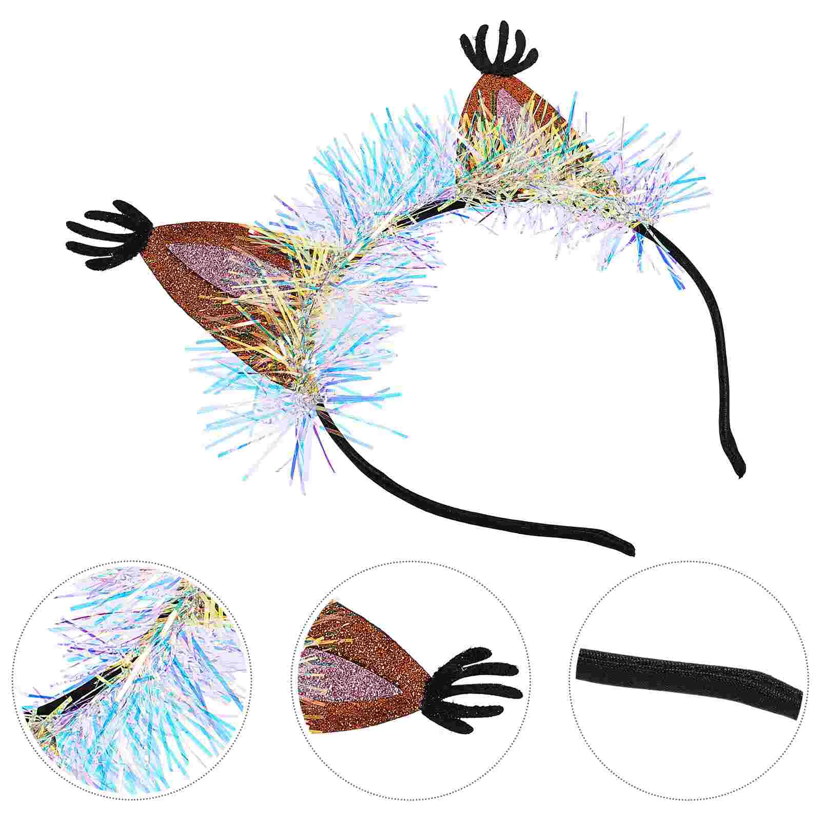 

2Pcs Squirrel Ear Design Hair Lovely Girl Headdress Party Hair Decor Orange