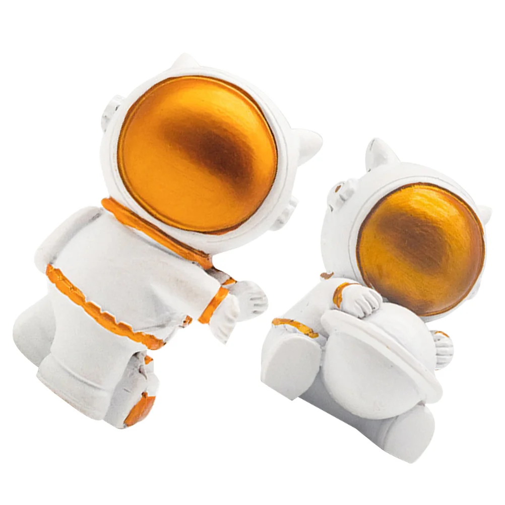 

2 Pcs Desktop Decor Astronaut Sculptures Spaceman Model Household Astronaut Figurine Resin Spaceman Model Spaceman Statue