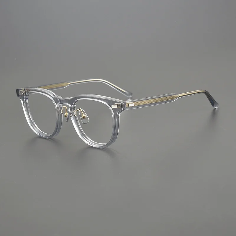 2024 Роскошные брендовые винтажные корейские круглые оптические очки в прозрачной
