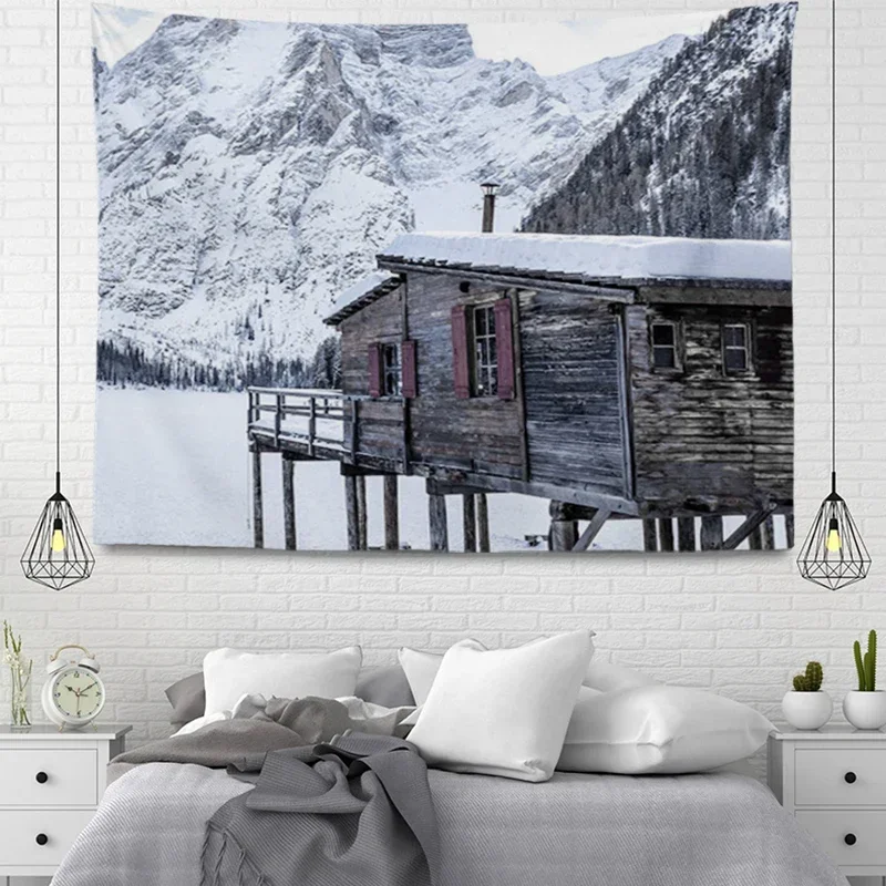 Настенный гобелен с растениями эстетический декор для домашней комнаты стиль