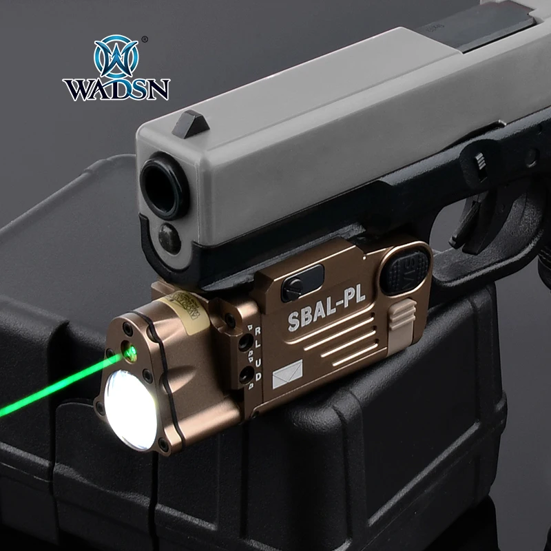 Wadsn Tactical Laser Flashlight SBAL-PL Hunting Weapon Light Combo Red Laser Pistol Constant & Strobe Gun Light Picatinny Rail