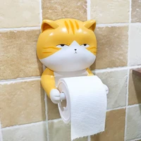 creative cartoon toilet paper holder roll paper roll toilet tissue box wall mounted vinyl toilet paper hanger without punching