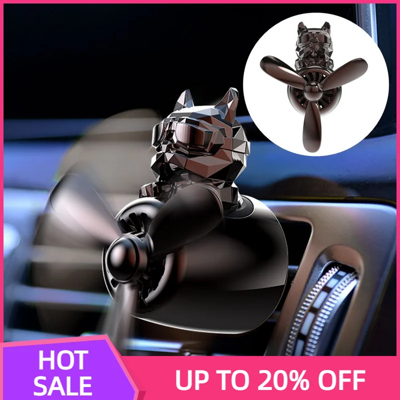 

Bulldog Car Air Freshener Doll Propeller Air Freshener Refill Car Perfume Diffuser Aromatherapy Air Vent Clip For Car