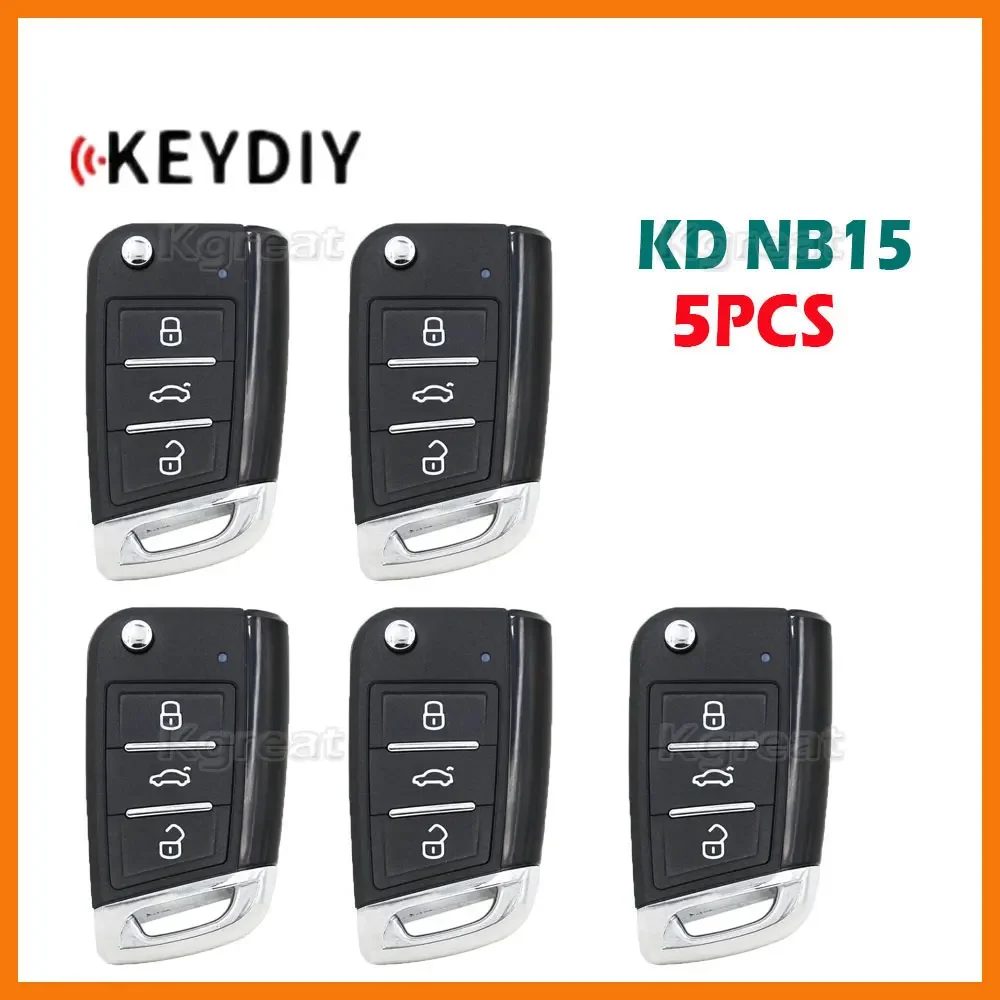 

5 шт. KEYDIY KD NB15 многофункциональный пульт дистанционного управления 3 кнопки NB серии KD дистанционный Автомобильный ключ MQB стиль для KD900 KD900 + URG200 мини