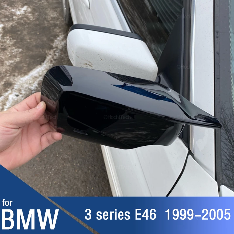 

Carbon Fiber Style Black mirror cover Replacement for BMW E46 316i 318i 318d 320d 320i 323i 325i 328i 330d 330i 330xi 1998-2005