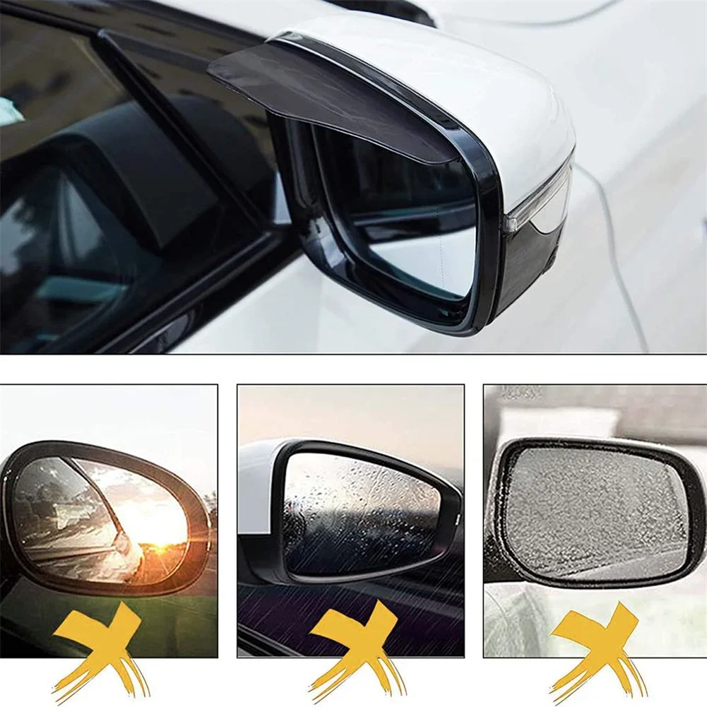1 para samochodowych lusterek wstecznych przeciwdeszczowych Auto Car Rear View Side Rain Snow Guard Sun Visor Shade Protector Akcesoria samochodowe