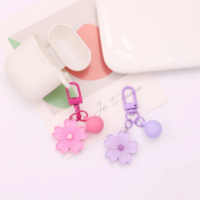 

Acrylic Cartoon Bunny Key Chain Small Fresh Color Bead Chain Accessories Earphone Sleeve Bag Decorative Pendant