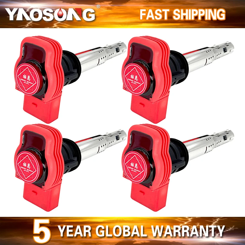 RED SUPER PERFORMANCE КАТУШКА ЗАЖИГАНИЯ ДЛЯ AUDI VW SKODA SEAT Quattro 1.8 2.0 TFSI TSI EA888 II ДВИГАТЕЛЬ 2004-07K