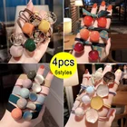 Модные женские Украшения, 4 шт.компл., резинка для волос, обруч для волос, Женская повязка для волос, головной убор, браслет, украшения для волос