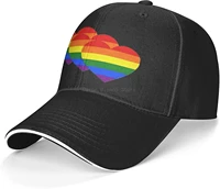 rainbow pride sandwich hats adult baseball caps fashion dad sports caps adjustable classic washable hats mens womens
