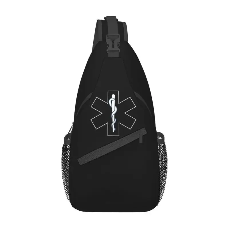 

Emt Star Of Life Symbol Sling Bag Men Emergency Medical Paramedic Shoulder Chest Crossbody Backpack Cycling Camping Daypack
