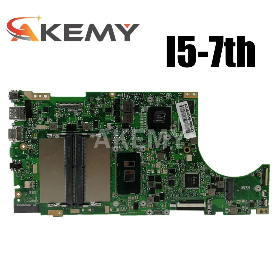 

Материнская плата Akemy X510UQ Материнская плата ASUS X510U X510UN X510UR X510URR X510UQ для ноутбука, 100% протестированная, процессор OK I5-7