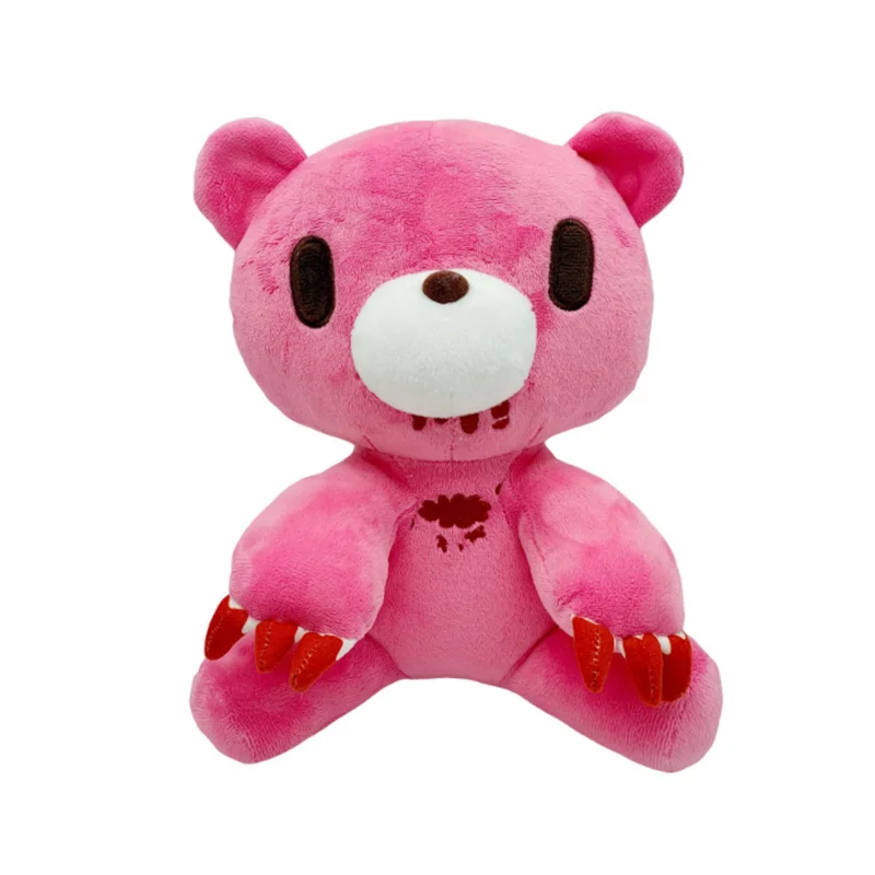 24CM Violent Bloody Pink Injured Bear Plush Toys Cotton Pink Gloomy Bear Soft Stuffed Dolls For Girls Birthday Gift