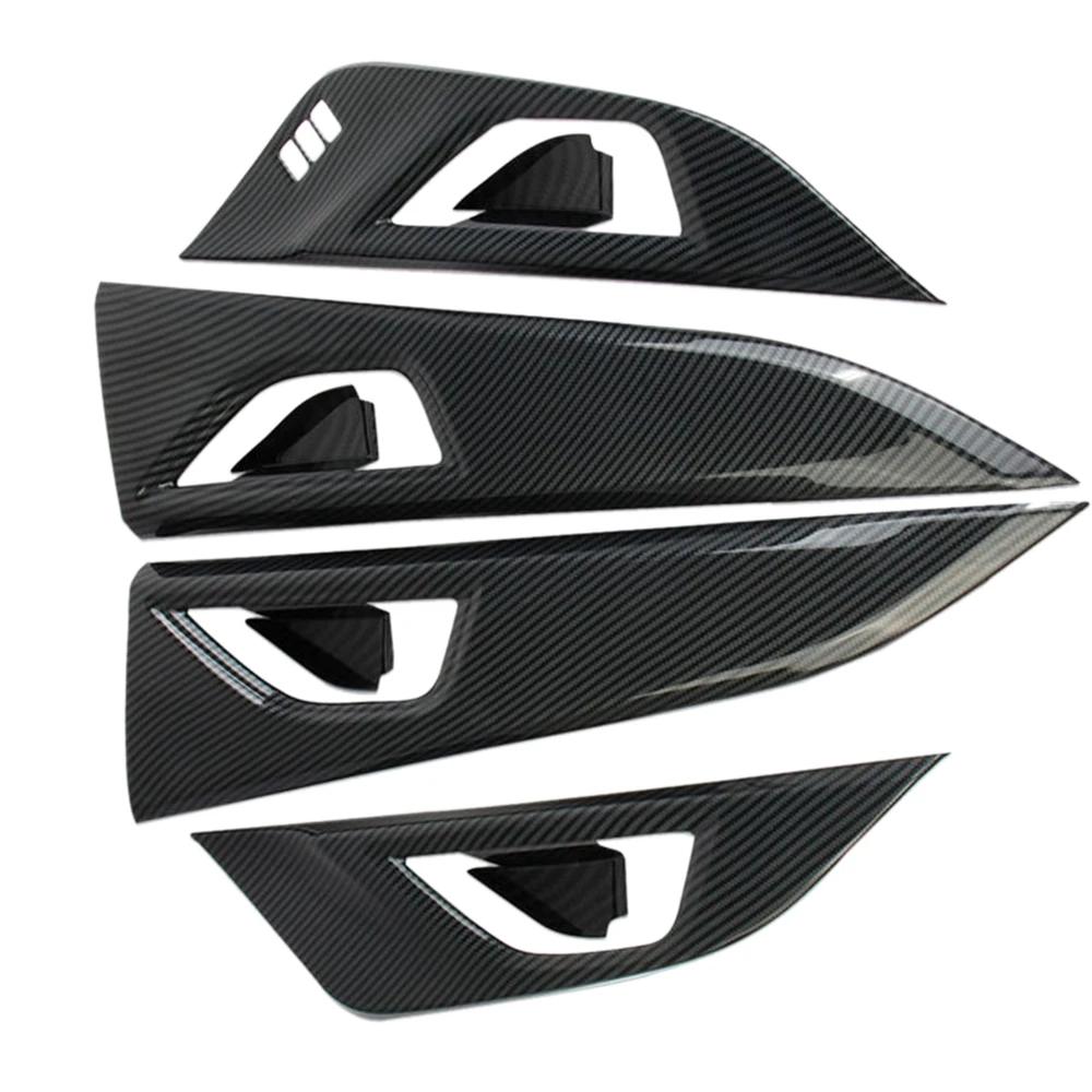 

4Pcs Carbon Fiber Interior Mouldings Inner Door Handle Bowl Panel Decoration Cover Trim for Subaru XV 2017-2022