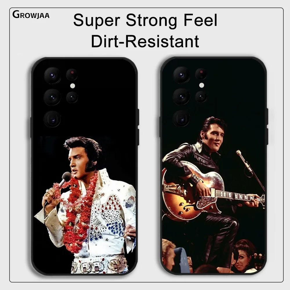 Singer E-Elvis P-Presley Phone Case for Samsung Galaxy S24 Ultra S22 S23 S21 S20 5G Protective Silicone TPU Funda