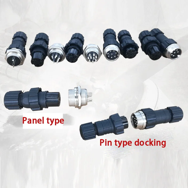 

1 PC Aviation Connector GX16 M16 Waterproof Panel Type Docking Back Nut Male&Female Plug/Socket 2/3/4/5/6/7/8/9/10 Core