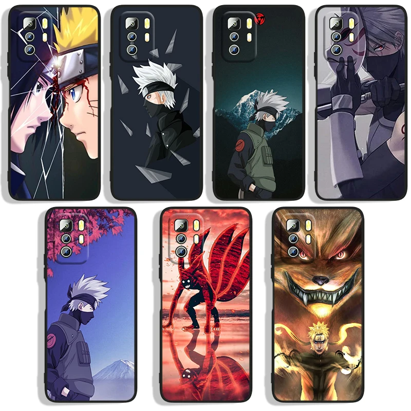 

Naruto Anime Akatsuki Uchiha Luxury Phone Case For Xiaomi Redmi Note 10 10S 10T 10ProMax 11 11S 11T 11E Lite Pro Black Silicone