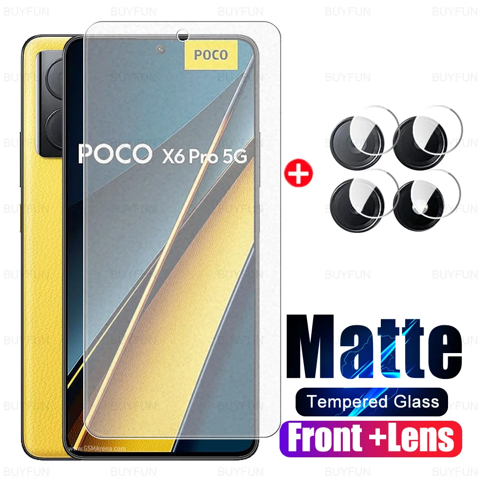Матовое стекло для Xiaomi Poco X6 Pro 5G матовое закаленное Poxo Little X6Pro X 6 PocoX6 PocoX6Pro защитная