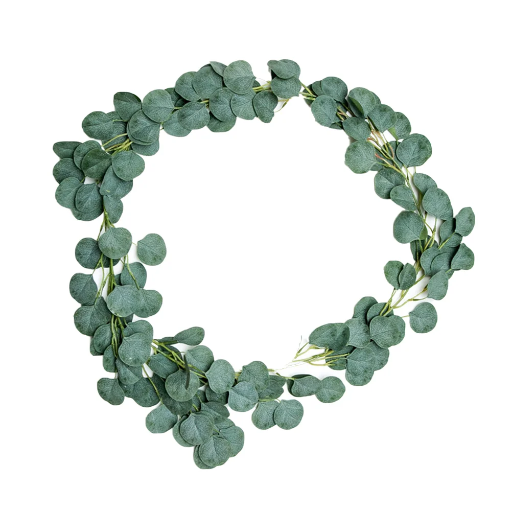 

Wreath Vine Greenery Hanging Garlandleaf Green Leaves Fireplace Artificial Wall Christmas Wedding Faux Decor Eucalyptus