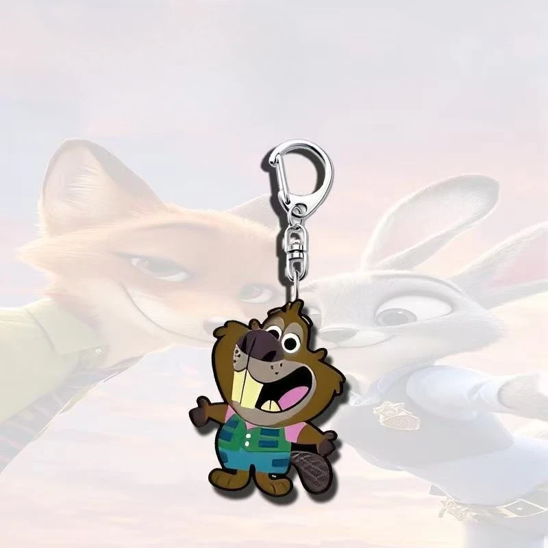 Фото 6 стилей аниме Zootopia 2 периферийные устройства мини-змея Гэри брелок Джуди аксессуар Ник игрушка Офицер Леопард милая акриловая игрушка ленивец №3