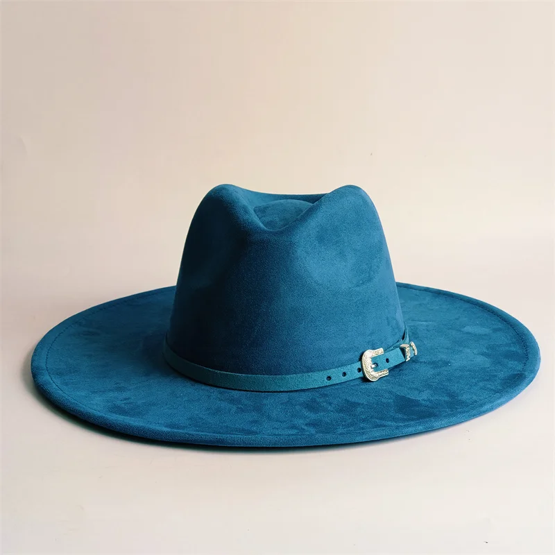 Фото Фетровая шляпа-федора CAP 39 Colors Suede с широкими полями 9,5 см, унисекс, осенне-зимняя, классическая замшевая шляпа-сомбреро №3